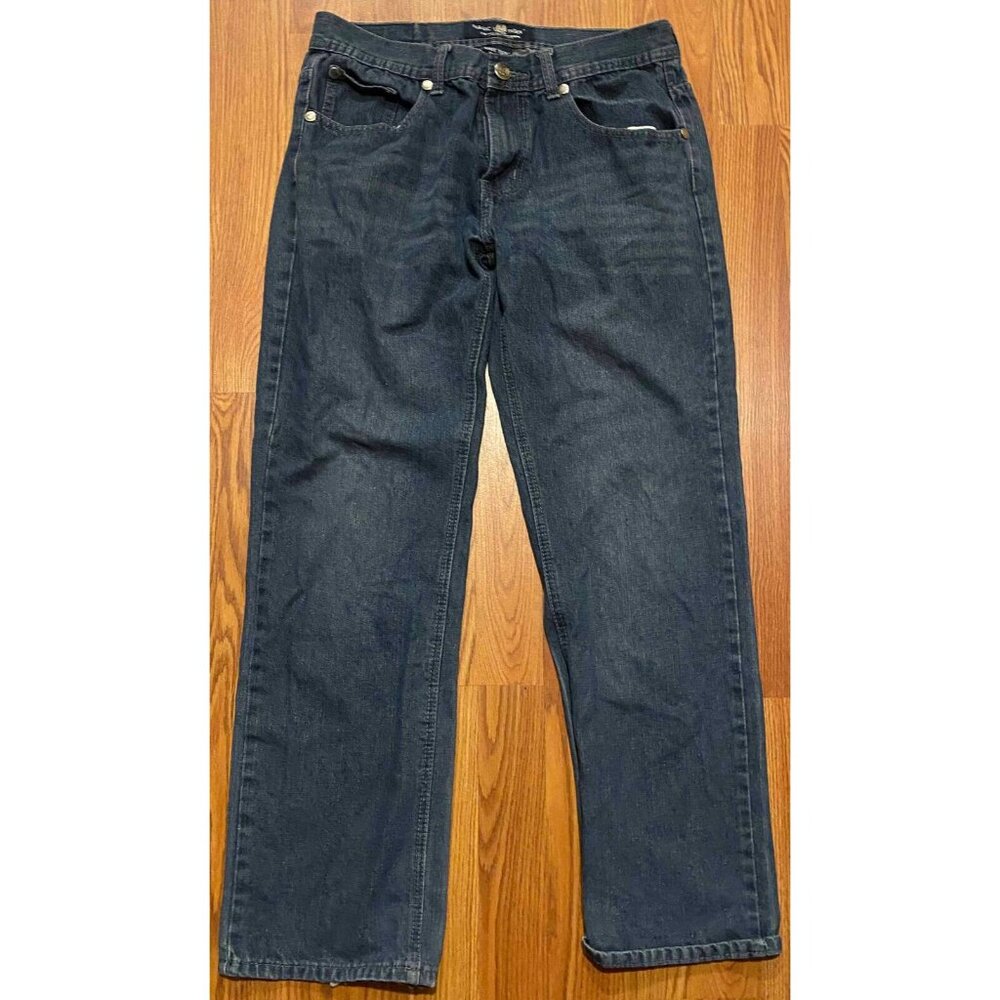 Vtg Magic Tiger Straight Leg Jeans Grunge Mens 34x32 Denim Pants Distressed Y2K